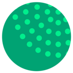 Green circle with seed pattern